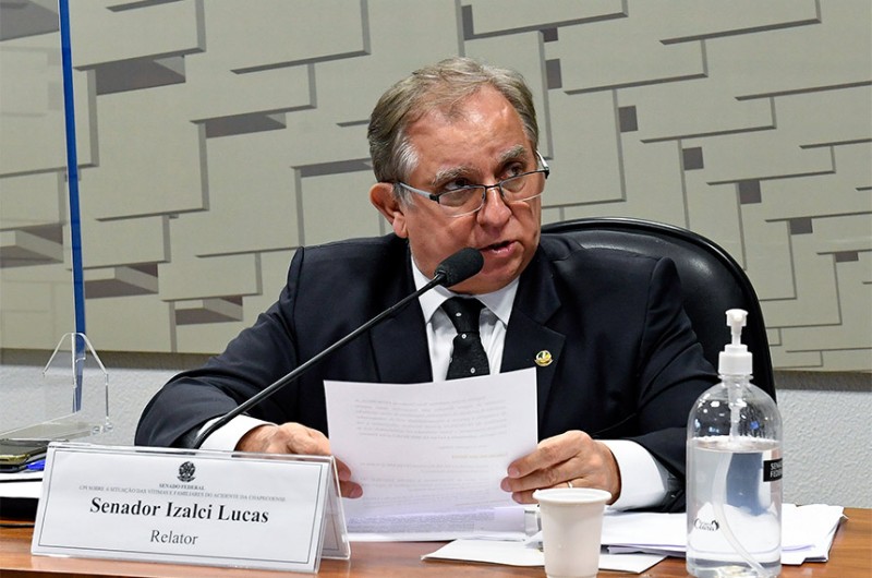 Relator da CPI do Acidente com o Time da Chapecoense, Izalci Lucas fez perguntas ao executivo da seguradora - Roque de Sá/Agência Senado