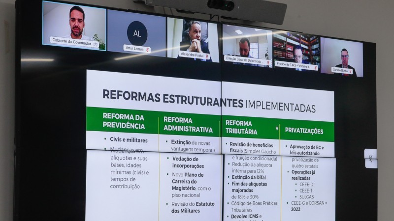 Leite detalhou as principais medidas de ajuste adotadas nos últimos anos, ressaltando as mudanças aprovadas pela Assembleia - Foto: Itamar Aguiar/Palácio Piratini