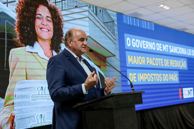 Governador Mauro Mendes sanciona lei do maior pacote de redução de impostos - Foto por: Mayke Toscano/Secom-MT