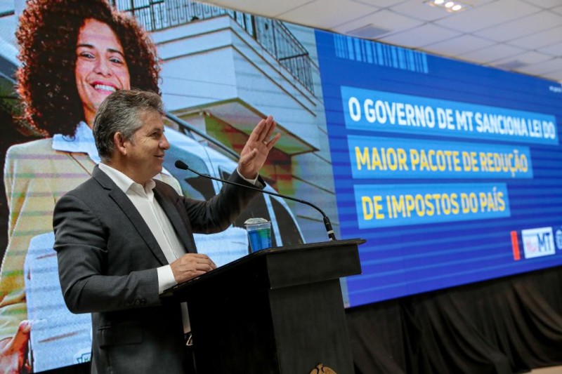 Governador Mauro Mendes sanciona lei do maior pacote de redução de impostos - Foto por: Mayke Toscano/Secom-MT