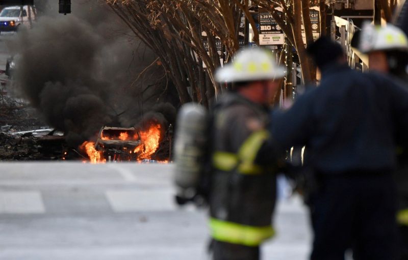Explosão causou estragos em 40 prédios, feriu 3 pessoas e matou o autor - (Foto: Andrew Nelles / Tennessean.com / USA TODAY NETWORK via REUTERS)