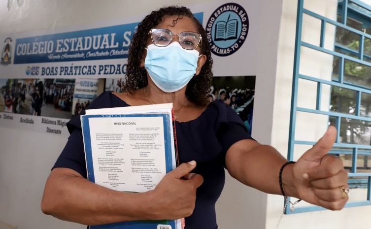 Com o direito adquirido, a pedagoga Maria das Mercez se sente segura e valorizada - Foto: Antonio Gonçalves/Governo do Tocantins
