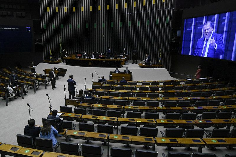 Sessão remota no Congresso para deputados, destinada à deliberação de 32 vetos - (Foto: Edilson Rodrigues/Agência Senado-17/03/2021)