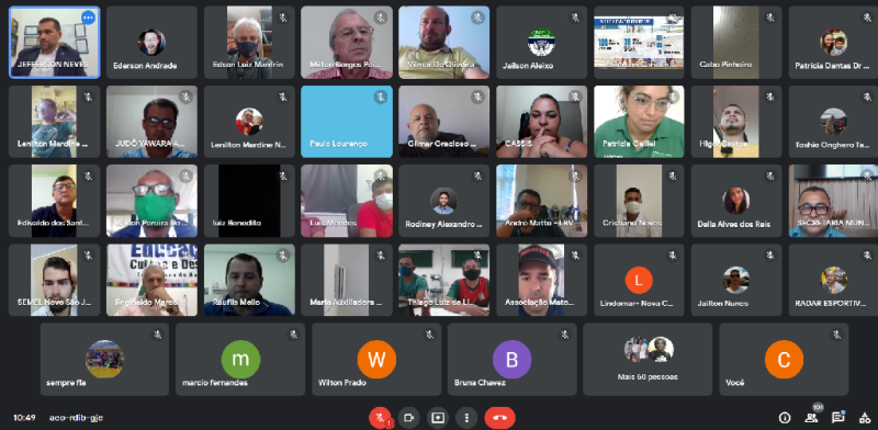 O encontro foi virtual e contou com a participação maciça dos representantes municipais - Foto por: Secel-MT