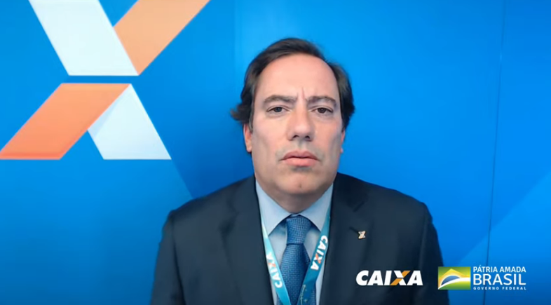 Pedro Guimarães, presidente da Caixa, que afirmou que o banco está preparado para o novo auxílio - (Foto: Reprodução/YouTube)