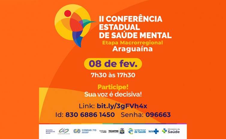Além de Araguaína, a Conferência contará com outras duas etapas macrorregionais previstas para os municípios de Gurupi (10/02) e Palmas (15/02) - Foto: SES/Governo do Tocantins
