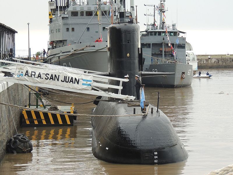 O ARA San Juan afundou em novembro de 2017 - (Foto: Wikimedia Commons)