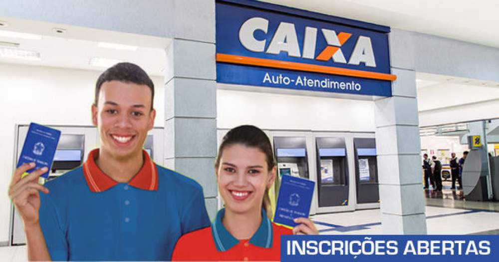 Caixa abre 1.162 vagas para estagiários, 2.320 para vigilantes e 1.456 para recepcionistas - Imagem: Divulgação