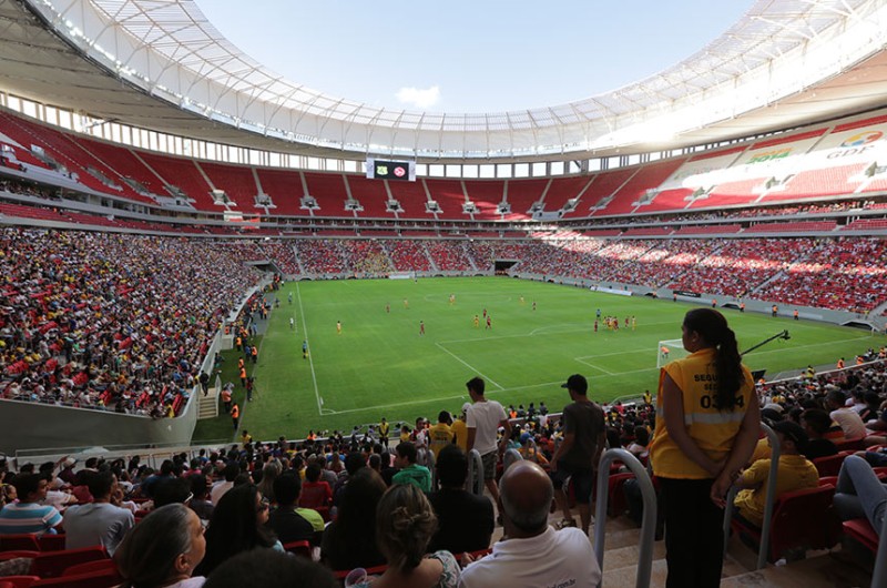 Partida de futebol no estádio Mané Garrincha, em Brasília - Marcos Oliveira/Agência Senado
