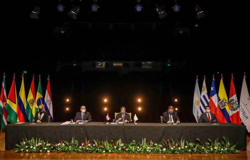 Encontro virtual de representantes do Mercosul em 2020 - (Foto: Divulgação/ Presidência do Paraguai)
