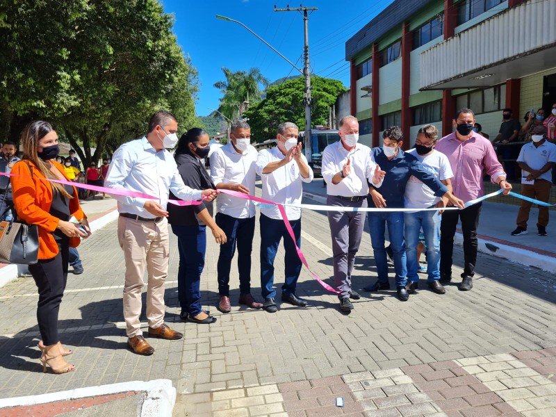 Momento da inauguração da obra de Revitalização do Centro, Etapa II.
