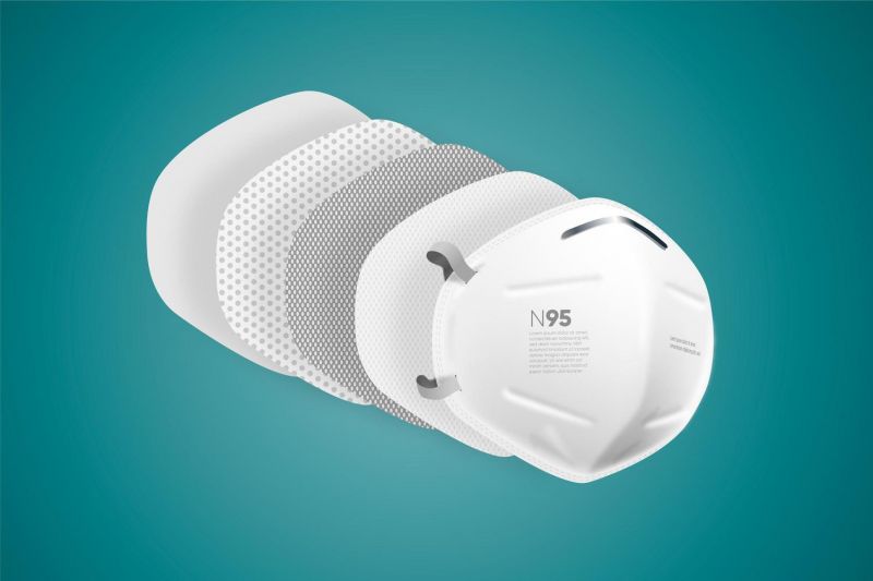As máscaras N95 e PFF2 têm proteção de 95% e diferenciam-se apenas pela nomenclatura - (Foto: Reprodução/Freepik)