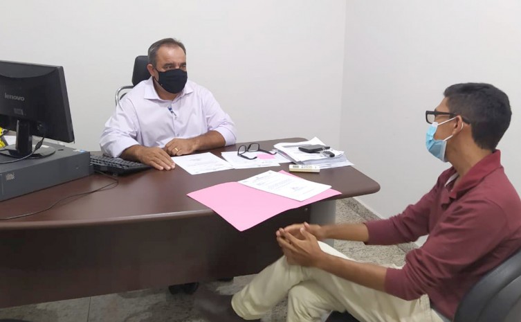 Secretário executivo,Adenieux Santana, recebe Secretário Municipal de Agricultura e Buriti do Tocantins - Foto: Seagro/Governo do Tocantins