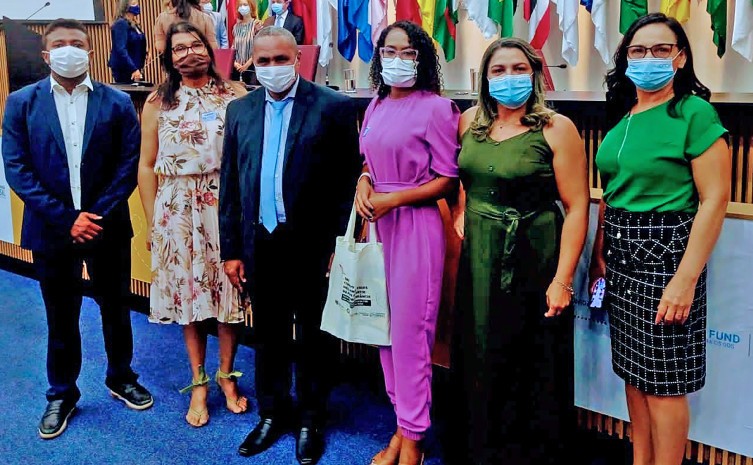 Equipe estadual do Programa Criança Feliz e equipe do município de Santa Rosa do Tocantins durante Seminário Nacional “Construindo vidas melhores a partir da primeira infância: Apoiando o programa Criança Feliz para acelerar os ODS no Brasil” - Foto: Seta