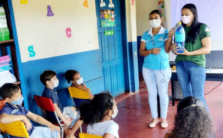 Escolas da zona rural e urbana de Araguacema receberam programação em alusão ao Dia Mundial da Água - Foto: Hélia Silva/Governo do Tocantins