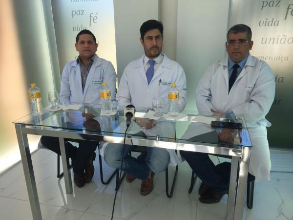 Novidades do quadro de saúde de Alexandre foram apresentadas em coletiva de imprensa (Foto: Eri Santos/TV Asa Branca)