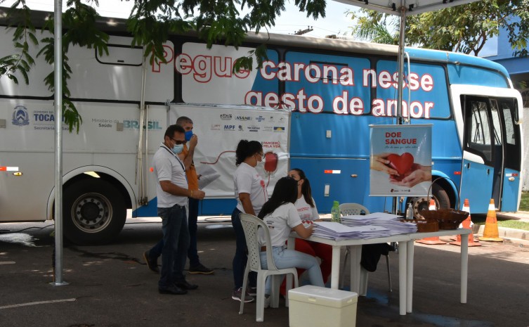 Unidade móvel de coleta atende demandas externas de coleta e cadastro de medula óssea - Foto: Mariana Ferreira/Governo do Tocantins