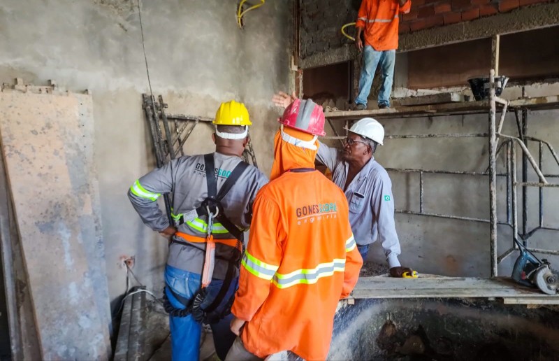 - Atualmente, estão sendo realizados os trabalhos de substituição de pisos e assoalhos de madeira. (Foto: Divulgação)(Foto: Divulgação)