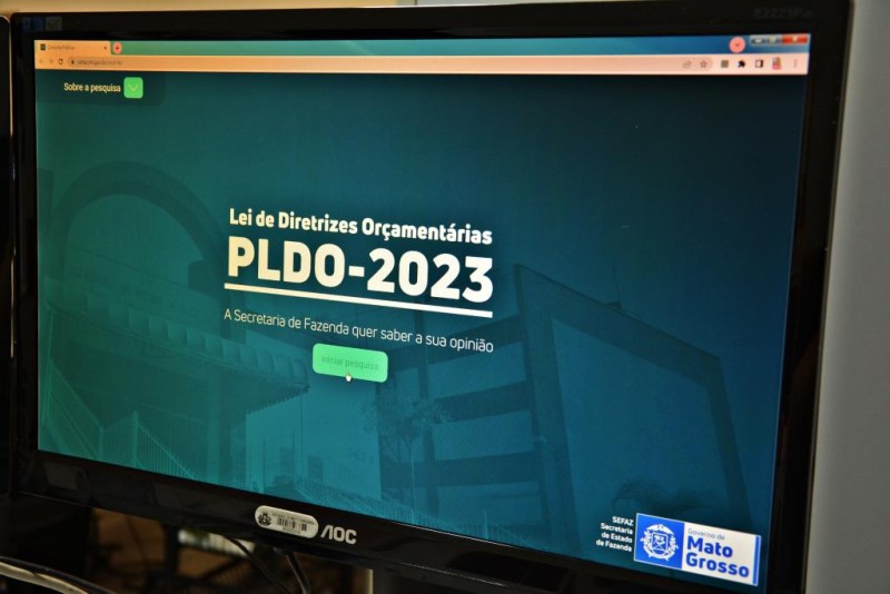 Consulta Pública ficará disponível até o dia 06 de maio - Foto por: Assessoria Sefaz-MT