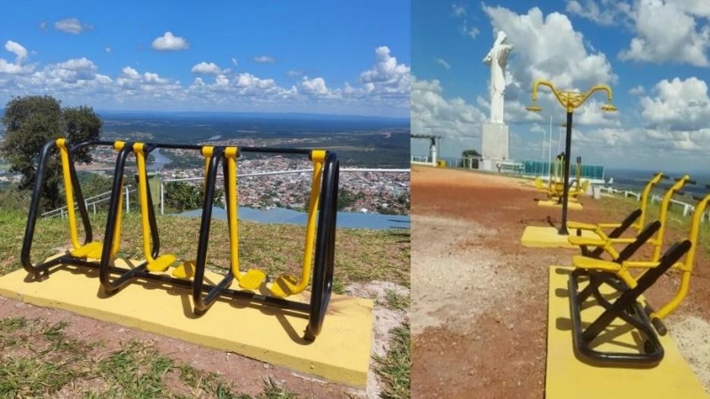 Academia ao Ar Livre Parque Estadual Serra Azul - Foto por: Gerência Parque Estadual Serra Azul/Sema