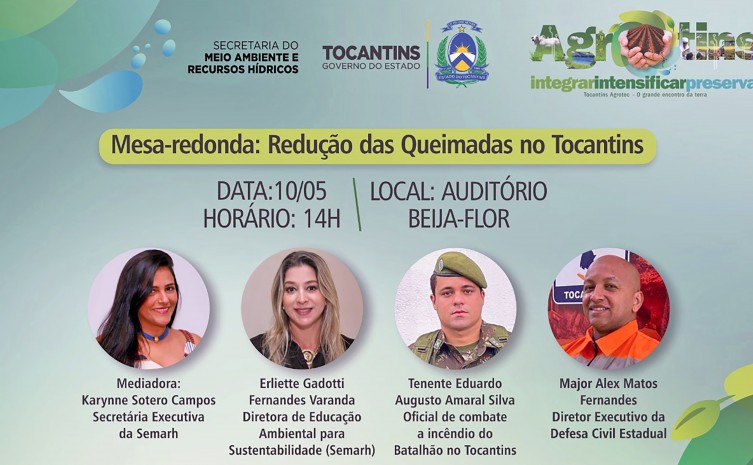 Agrotins é uma boa oportunidade para ampliar o debate sobre queimadas com os produtores rurais - Foto: Semarh/Governo do Tocantins