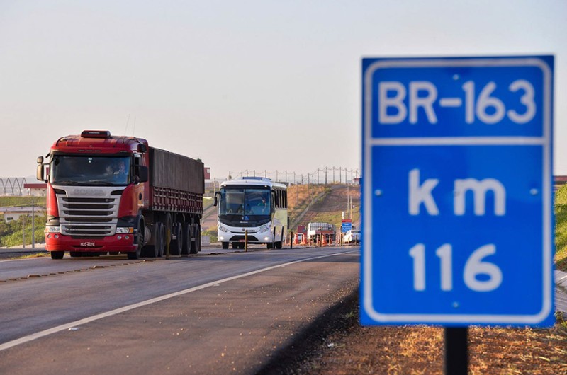 A BR 163 liga Cuiabá a Santarém, no Pará - Lucas Ninno/GCOM-MT